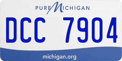 MI license plate DCC7904
