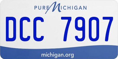 MI license plate DCC7907