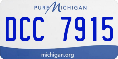 MI license plate DCC7915