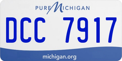 MI license plate DCC7917