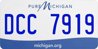 MI license plate DCC7919