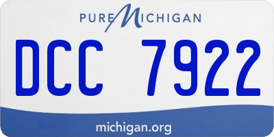 MI license plate DCC7922