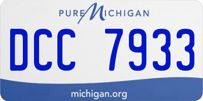 MI license plate DCC7933