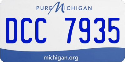 MI license plate DCC7935