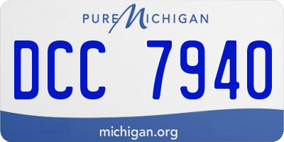 MI license plate DCC7940