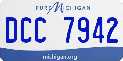 MI license plate DCC7942
