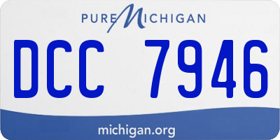 MI license plate DCC7946
