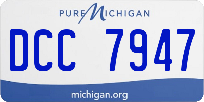 MI license plate DCC7947