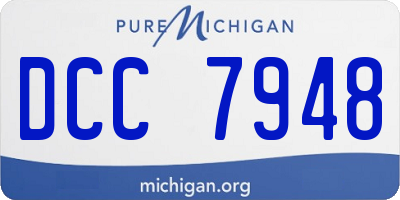 MI license plate DCC7948