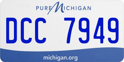 MI license plate DCC7949