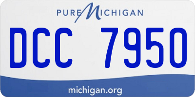 MI license plate DCC7950