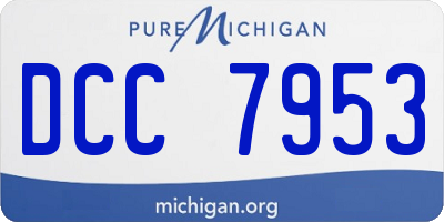 MI license plate DCC7953