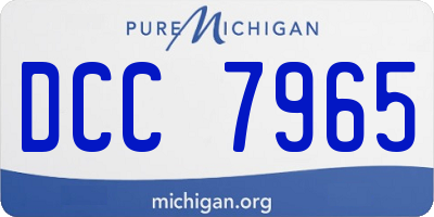MI license plate DCC7965