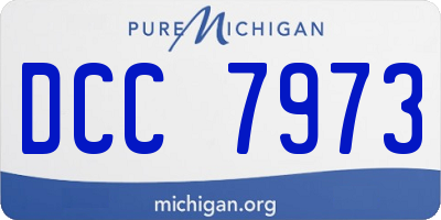 MI license plate DCC7973