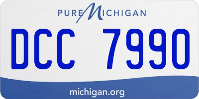 MI license plate DCC7990