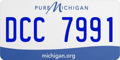 MI license plate DCC7991