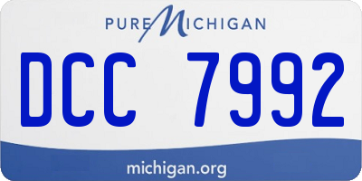 MI license plate DCC7992