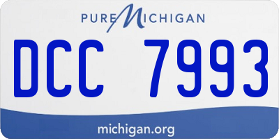 MI license plate DCC7993