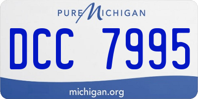 MI license plate DCC7995