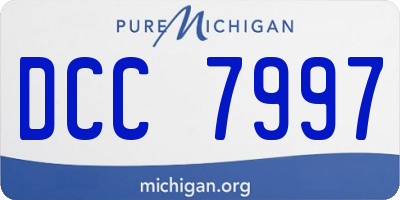 MI license plate DCC7997