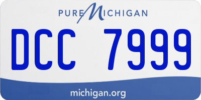 MI license plate DCC7999
