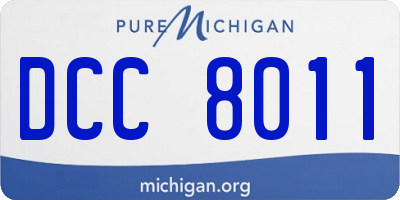 MI license plate DCC8011