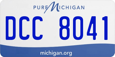MI license plate DCC8041