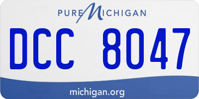MI license plate DCC8047
