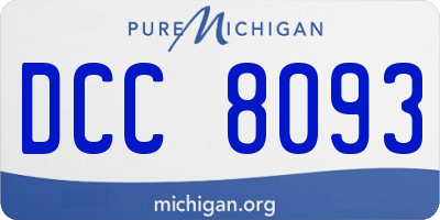 MI license plate DCC8093