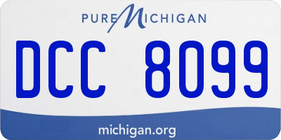MI license plate DCC8099