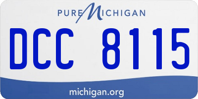 MI license plate DCC8115