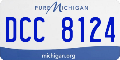 MI license plate DCC8124