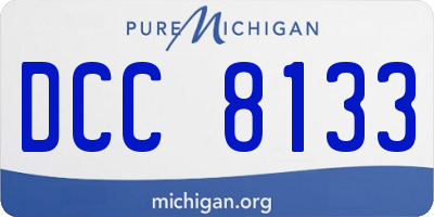 MI license plate DCC8133