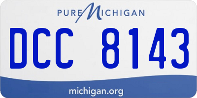 MI license plate DCC8143