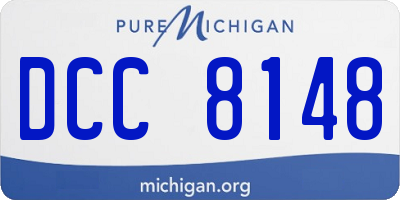 MI license plate DCC8148