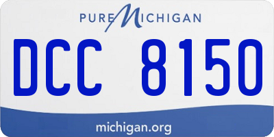 MI license plate DCC8150
