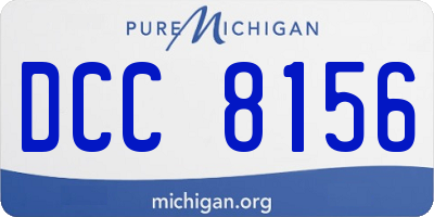 MI license plate DCC8156