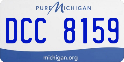 MI license plate DCC8159