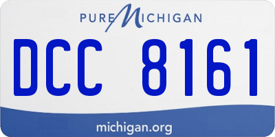 MI license plate DCC8161