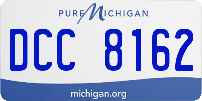 MI license plate DCC8162
