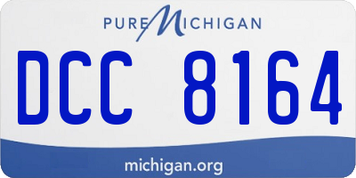 MI license plate DCC8164