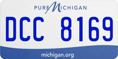 MI license plate DCC8169
