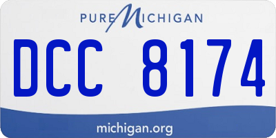 MI license plate DCC8174