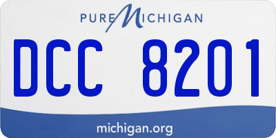 MI license plate DCC8201