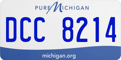 MI license plate DCC8214