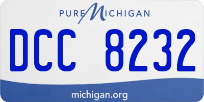 MI license plate DCC8232