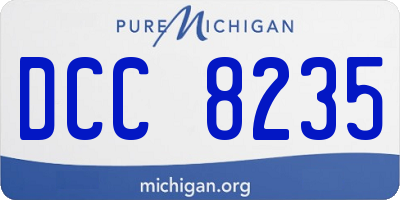 MI license plate DCC8235