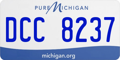 MI license plate DCC8237