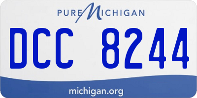 MI license plate DCC8244