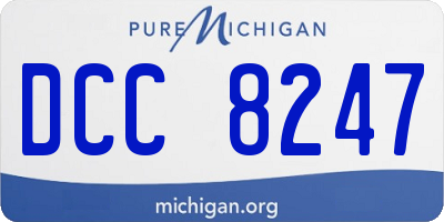MI license plate DCC8247